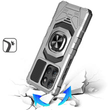 For Moto G Stylus 2025 Case Shockproof Dual Layer Magnetic Ring + Tempered Glass