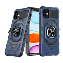 For Apple iPhone 11 Robotic Shockproof Dual Layer Magnetic Ring Stand Phone Case