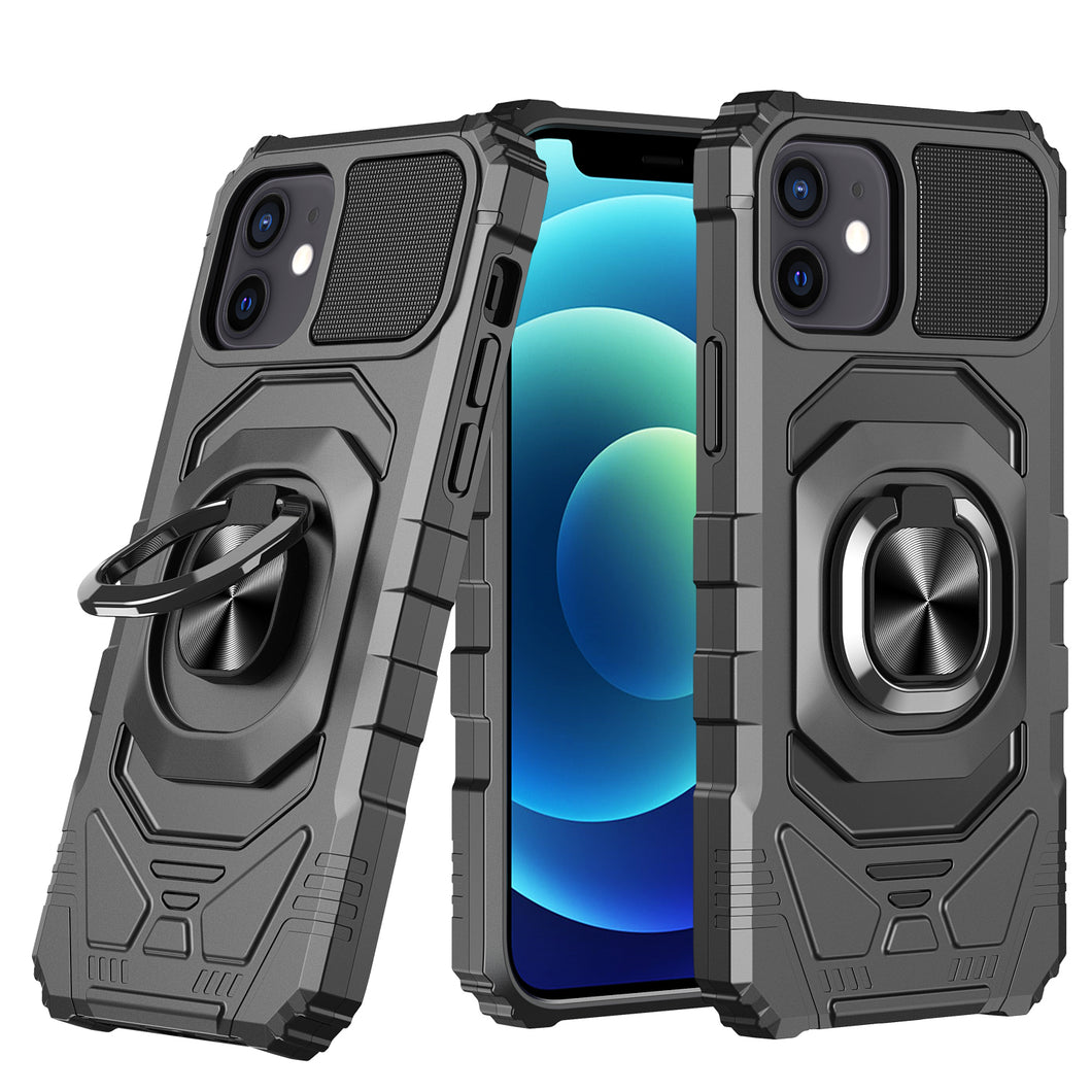 For iPhone 13 Pro Max Case Shockproof Dual Layer Magnetic Ring Stand Phone Cover