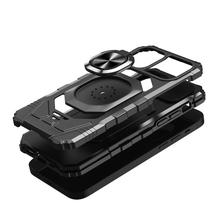 For iPhone 12 Pro Max Case Shockproof Dual Layer with Ring Stand +Tempered Glass