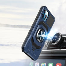 For iPhone 12 Pro Max Case Shockproof Dual Layer with Ring Stand +Tempered Glass