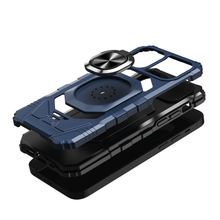 For iPhone 12 Pro Max Case Shockproof Dual Layer with Ring Stand +Tempered Glass