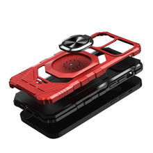 For iPhone 12 Pro Max Case Shockproof Dual Layer with Ring Stand +Tempered Glass