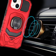 For iPhone 15 Case Shockproof Dual Layer Magnetic RingStand + 2 Tempered Glass