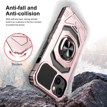 For iPhone 14 PRO Case Robotic Shockproof Dual Layer Magnetic Ring Stand Cover