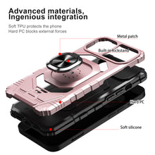 For iPhone 14 PRO Case Robotic Shockproof Dual Layer Magnetic Ring Stand Cover