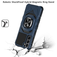 For Samsung Galaxy S22 Robotic Hybrid with Magnetic Ring Stand Case Cover