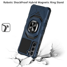 For Samsung Galaxy S22 Plus Robotic Hybrid with Magnetic Ring Stand Case Cover