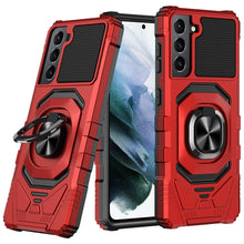 For Samsung Galaxy S22 Robotic Hybrid with Magnetic Ring Stand Case Cover