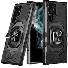 For Samsung S23 Ultra Case Shockproof Dual Layer Magnetic Ring Stand Phone Cover