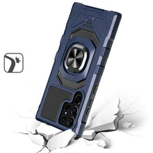 For Samsung S23 Case Robotic Shockproof Dual Layer Magnetic Ring Stand Cover