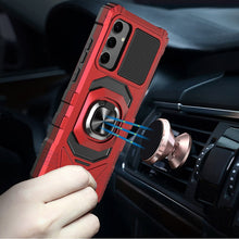 For Samsung S25 FE Case Shockproof Dual Layer with Ring Stand + Tempered Glass