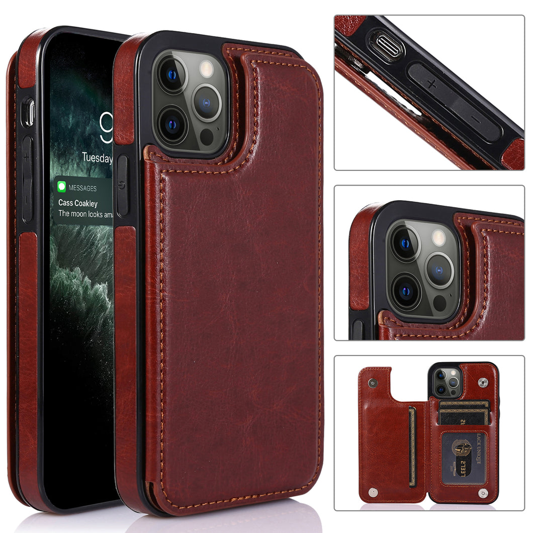 For Samsung Galaxy S22 Ultra Luxury Side Magnetic Buttons Card/ID Holder Case