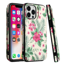 For iPhone 13 Pro Max Case Vegan Leather Side Button Wallet Cover w/ Card Holder