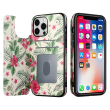 For iPhone 14 PRO Case Vegan Leather Side Button Phone Wallet with Card Holder