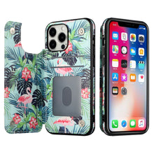 For iPhone 14 PRO Case Vegan Leather Side Button Phone Wallet with Card Holder