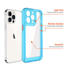 For iPhone 15 Pro Max Case Transparent Back w/ Soft Border + 2 Screen Protectors