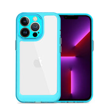 For iPhone 15 Pro Max Case Transparent Back w/ Soft Border + 2 Screen Protectors