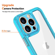 For iPhone 14 PRO MAX Case Transparent Hard Back Hybrid Cover with Soft Border