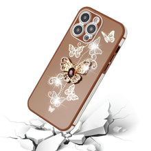 For iPhone 14 PRO Case 3D Butterfly Charm Rhinestones Bling TPU Phone Cover