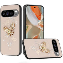 For Google Pixel 10 Pro XL Case Rhinestone Bling Decor Glitter + Tempered Glass