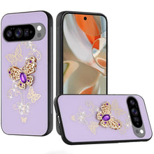 For Google Pixel 10 Pro XL Case Rhinestone Bling Decor Glitter + Tempered Glass