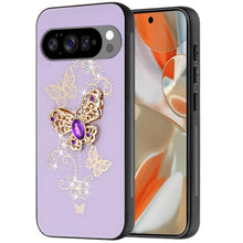 For Google Pixel 10 Pro XL Case Rhinestone Bling Decor Glitter + Tempered Glass