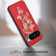 For Google Pixel 10 Pro XL Case Rhinestone Bling Decor Glitter + Tempered Glass