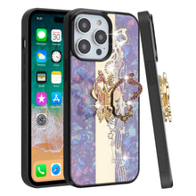 For iPhone 15 Pro Max Case Rhinestone Bling Decor Glitter + 2 Tempered Glass