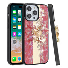 For iPhone 11 6.1 in. Case Rhinestone Bling Decor Glitter Cover + Tempered Glass