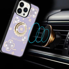 For iPhone 15 Pro Max Case Rhinestone Bling Decor Glitter + 2 Tempered Glass