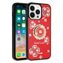 For iPhone 15 Pro Max Case Rhinestone Bling Decor Glitter + 2 Tempered Glass