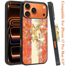 For iPhone 17 Pro Max Case Rhinestone Bling Decor Glitter Cover + Tempered Glass