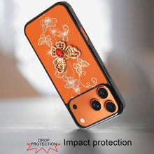 For iPhone 17 Pro Max Case Rhinestone Bling Decor Glitter Cover + Tempered Glass