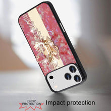 For iPhone 17 Pro Max Case Rhinestone Bling Decor Glitter Cover + Tempered Glass