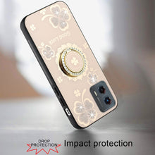 For Moto G 5G (2024) Case Diamond Charms Glitter Bling Cover + Tempered Glass