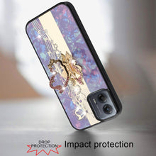 For Moto G 5G (2024) Case Diamond Charms Glitter Bling Cover + Tempered Glass