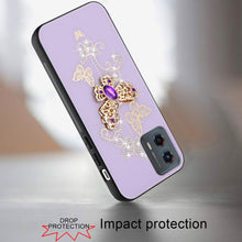 For Moto G 5G (2024) Case Diamond Charms Glitter Bling Cover + Tempered Glass