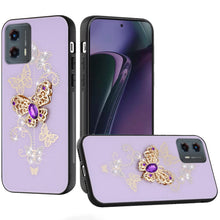 For Moto G Stylus 5G 2024 Case Diamond Charm Glitter Bling Cover +Tempered Glass