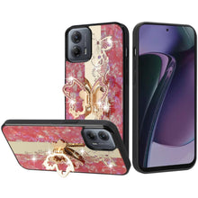 For Moto G Stylus 5G 2024 Case Diamond Charm Glitter Bling Cover +Tempered Glass