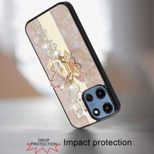 For Moto G 2025 Case Rhinestone 3D Bling Decor Glitter Cover + Tempered Glass