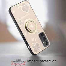 For Samsung A16 5G Case Rhinestone Bling Decor Glitter Cover + Tempered Glass