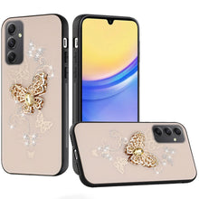 For Samsung A16 5G Case Rhinestone Bling Decor Glitter Cover + Tempered Glass