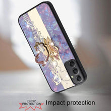 For Samsung A16 5G Case Rhinestone Bling Decor Glitter Cover + Tempered Glass