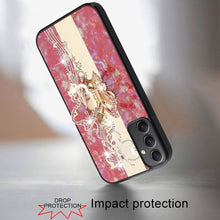 For Samsung A16 5G Case Rhinestone Bling Decor Glitter Cover + Tempered Glass