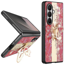 For Samsung Z Fold7 Case Rhinestone Bling Decor Glitter Cover + Tempered Glass