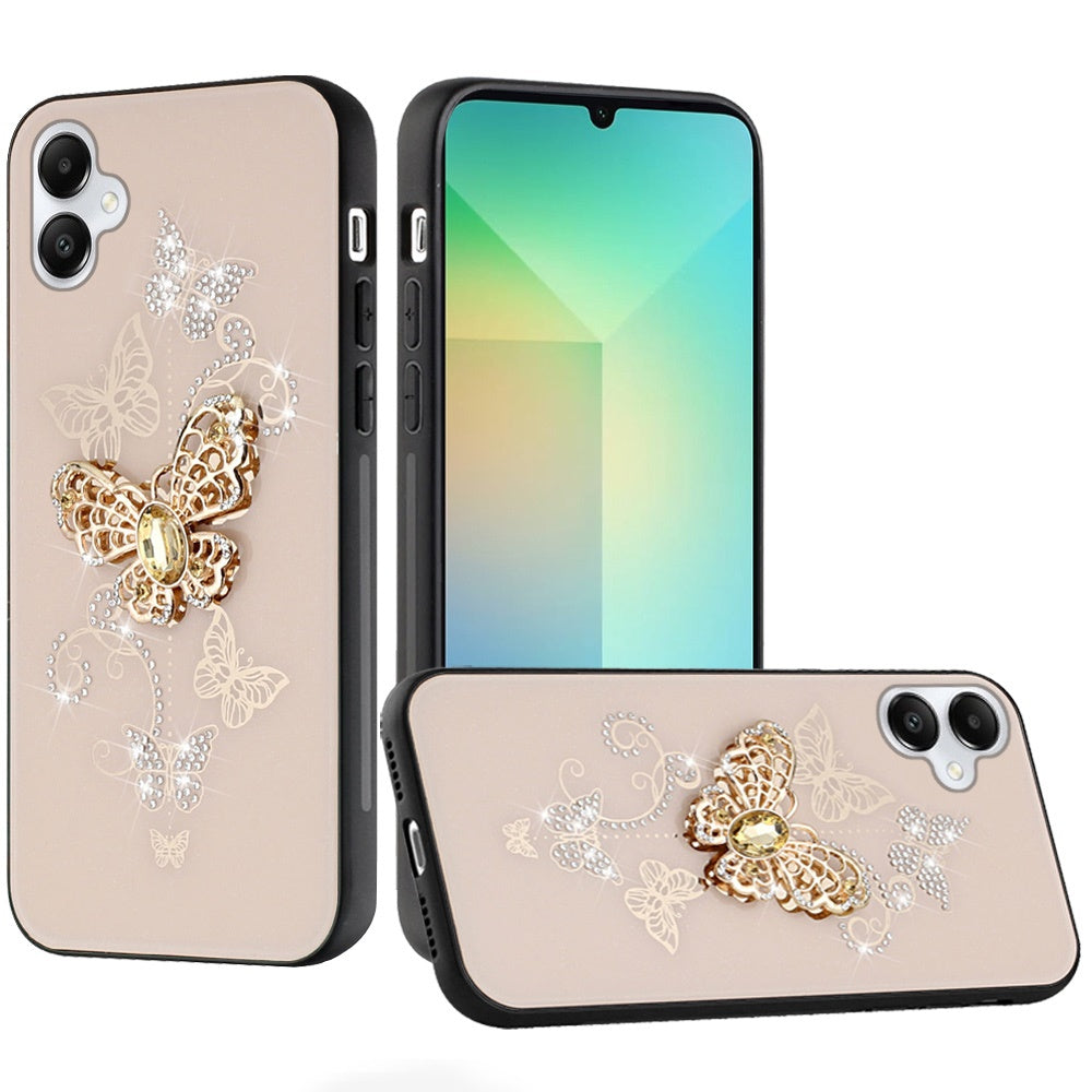 For Samsung Galaxy A06 Case Diamond Charms Glitter Bling Fashion Phone Cover