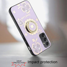 For Samsung A15 5G Case Bling Decor Glitter Fashion Phone Cover + Tempered Glass