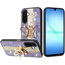 For Samsung A17 5G Case Rhinestone Bling Decor Glitter Cover + Tempered Glass