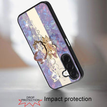 For Samsung A17 5G Case Rhinestone Bling Decor Glitter Cover + Tempered Glass